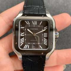 HBBv6廠卡地亞山度士陶瓷圈口拉絲 機械男表