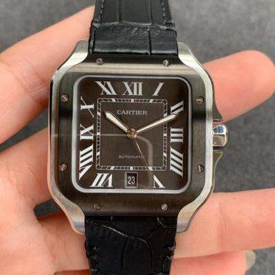 HBBv6廠卡地亞山度士陶瓷圈口拉絲 機械男表