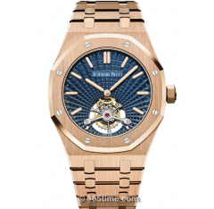 AP愛彼陀飛輪26522OR.OO.120OR.01玫瑰金藍盤機械男士手錶
