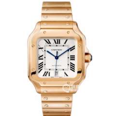 BV卡地亞新款山度士（女裝中號） 表殼：316材質錶盤 18k玫瑰金腕表