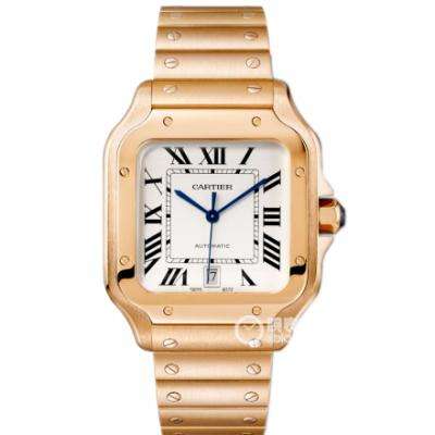 BV卡地亞新款山度士（女裝中號） 表殼：316材質錶盤 18k玫瑰金腕表