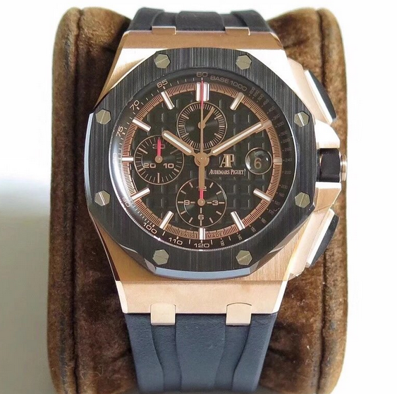 JF愛彼皇家橡樹離岸型26400全系列玫瑰金膠帶 計時男士機械手表