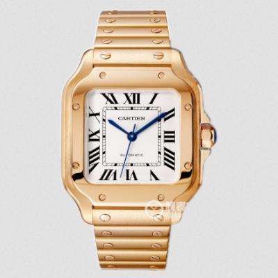 BV卡地亞新款山度士（男裝大號） 表殼：316材質錶盤 18k金腕表