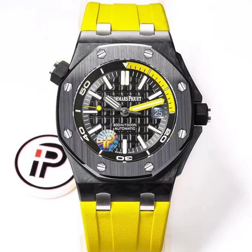 IP廠愛彼皇家橡樹離岸型系列15706碳纖維自動機械機芯 橡膠錶帶 42mm潛水腕表