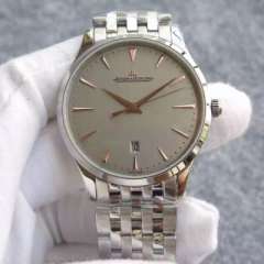 積家大師系列Q1288420。灰面銀釘/灰面金丁