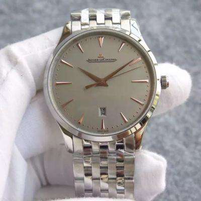 積家大師系列Q1288420。灰面銀釘/灰面金丁