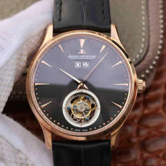 積家大師系列大日曆真陀飛輪男士腕表 全自動陀飛輪機芯 黑面