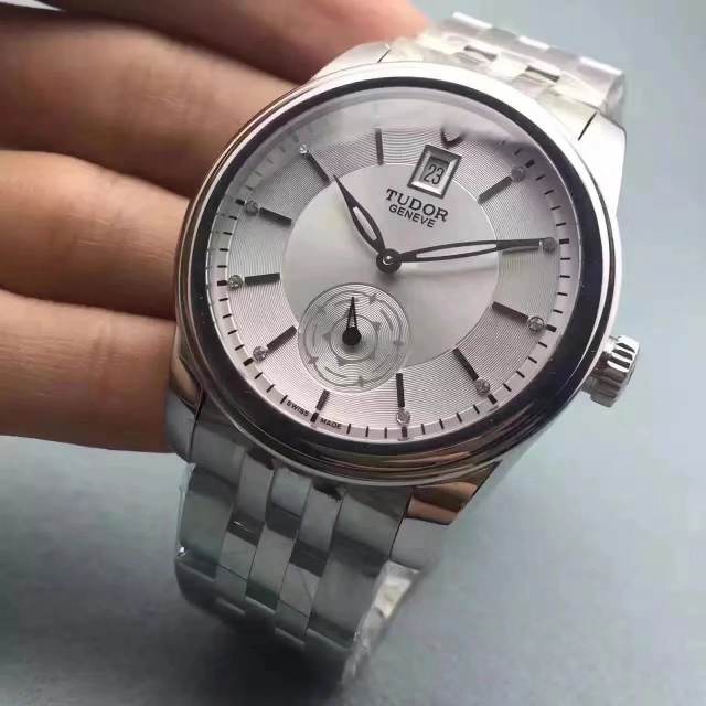 精品-帝舵-tudor駿玨系列男士機械兩針半鋼帶手錶
