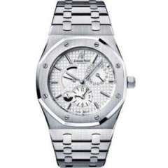 TW愛彼皇家橡樹系列兩地時間 白盤鋼帶男士機械手表