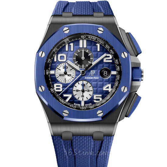 RS愛彼皇家橡樹離岸型系列26405CE.OO.A030CA.01藍盤計時男士機械手表
