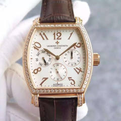 江詩丹頓馬爾他系列42008/000J-9061數字面外鑽/數字面/鑽面男士手錶