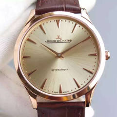 積家大師系列Q1338421黃金面手動機械男士手錶