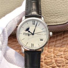 格拉蘇蒂原創議員大日曆月相腕表 男士腕表 皮錶帶 自動機械機芯