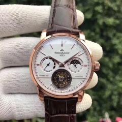 頂級積家大師日月星辰真陀飛輪自動機械機芯 白麵