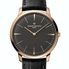 MKS廠江詩丹頓傳承系列81180/000R-9162玫瑰金黑盤機械超薄男表