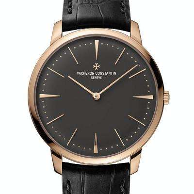 MKS廠江詩丹頓傳承系列81180/000R-9162玫瑰金黑盤機械超薄男表