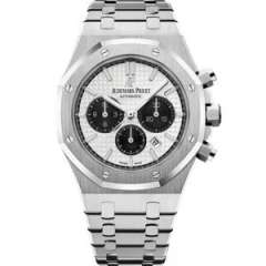 OM廠愛彼皇家橡樹26331白盤計時 鋼帶男士機械手表