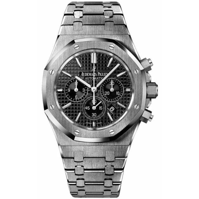 JH愛彼皇家橡樹26320ST.OO.1220ST.01黑盤男士鋼帶機械表