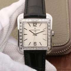 【GS新品】新款江詩丹頓歷史名作系列光澤亮麗的方形外殼，36.47X43.06X9mm，西鐵城90