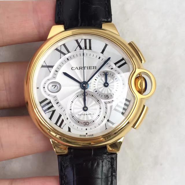 多款式卡地亞藍氣球系列W6920078機械男士腕表 黃金版