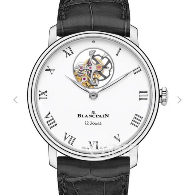 複刻寶珀經典系列66228白金自動真陀飛輪腕表