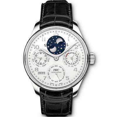 V9萬國葡萄牙系列IW503406真萬年曆,萬年曆自動機械男表,月相