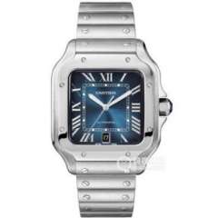 BV卡地亞新款山度士WSSA0013（男裝大號） 表殼：316材質錶盤 大號藍色錶盤腕表