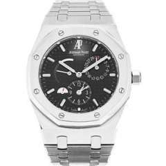 TW愛彼皇家橡樹系列兩地時間 黑盤鋼帶男士機械手表