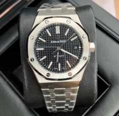 愛彼皇家橡樹系列15450黑盤女士機械鋼帶手錶