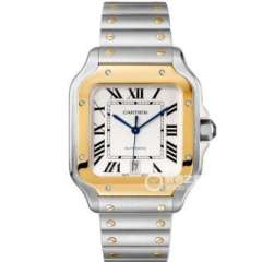 BV卡地亞新款山度士（男裝大號） 表殼：316材質錶盤 18k金腕表