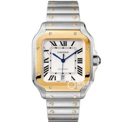 BV卡地亞新款山度士（男裝大號） 表殼：316材質錶盤 18k金腕表