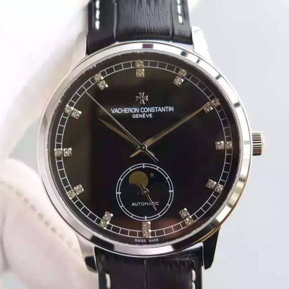 江詩丹頓傳承81180超薄月相系列機械男士手錶