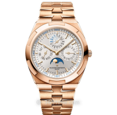 複刻江詩丹頓縱橫四海系列4300V萬年曆玫瑰金白盤多功能男士機械腕表