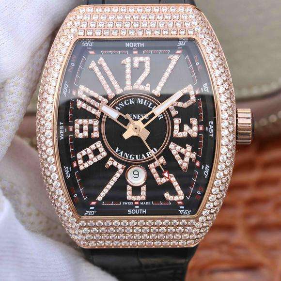 法穆蘭 Vanguard V45 鑽石數字面 突破升級 以原裝客套1:1 開模 45mm*14mm