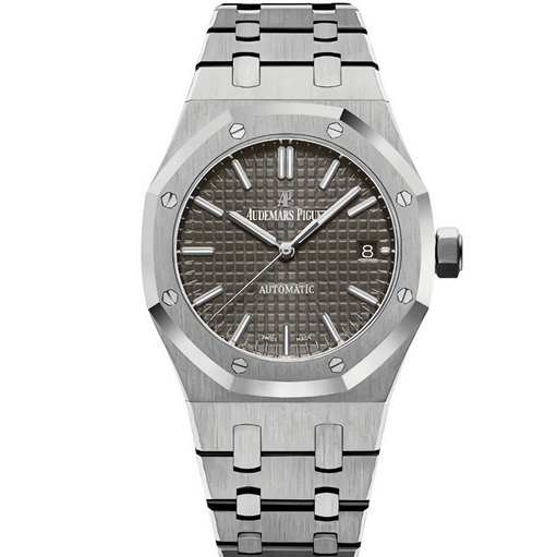 愛彼皇家橡樹系列15450灰盤女士機械鋼帶手錶