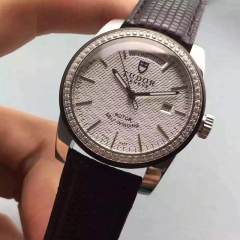 精品帝舵Tudor駿玨系列紋面男士機械鑲鑽手錶