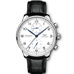 ZF廠萬國表葡萄牙系列IW371602計時機械男表 藍針白麵