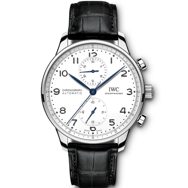 ZF廠萬國表葡萄牙系列IW371602計時機械男表 藍針白麵