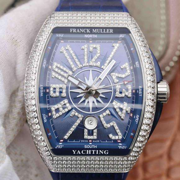 法蘭克穆勒 FM Vanguard Yachting V45艇系列鑲鑽版男表 44x54mm
