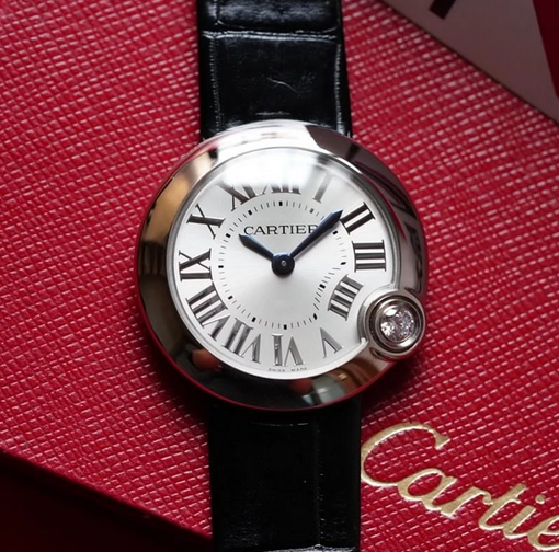 v6廠一比一複刻卡地亞白氣球皮帶女士石英手錶 白麵