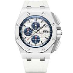 AP愛彼皇家橡樹離岸型348系列白色陶瓷殼 計時男士機械手表