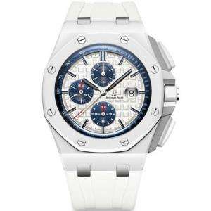 AP愛彼皇家橡樹離岸型348系列白色陶瓷殼 計時男士機械手表