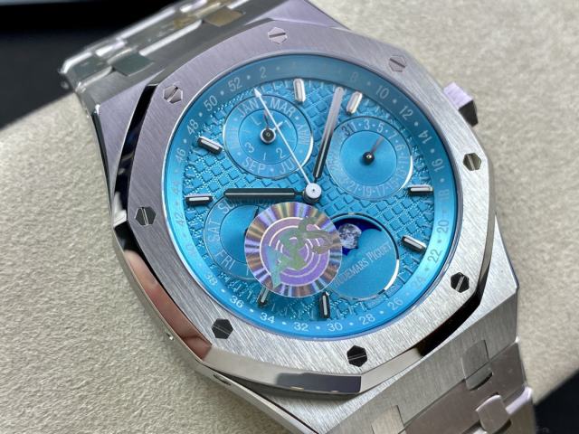 APS廠愛彼26574 皇家橡樹系列在“Grande Tapisserie”大格紋裝潢錶盤