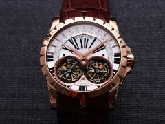 JB廠羅傑杜比雙飛行陀飛輪金殼白麵RDDBEX0249