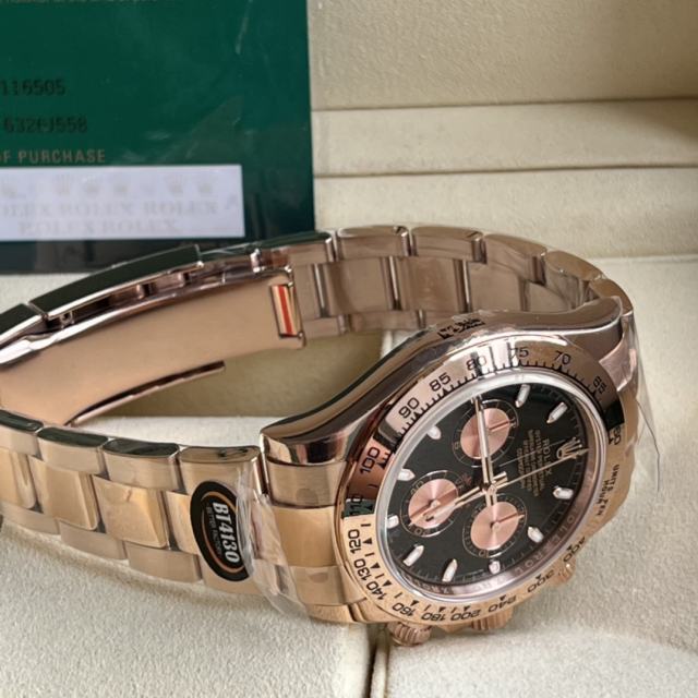 BT廠地通拿玫瑰金黑面m116505-0008高仿地通拿實拍