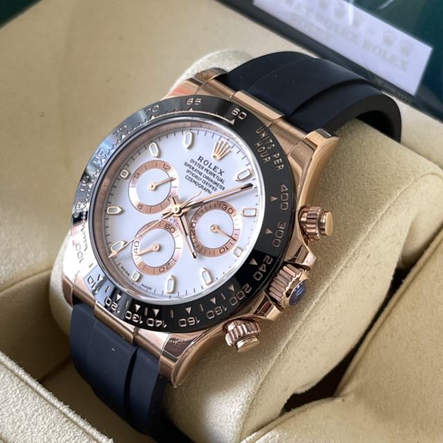 BT廠官網膠帶地通拿m116515ln-0019玫瑰金Daytona實拍