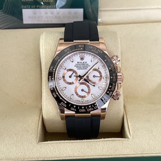 BT廠官網膠帶地通拿m116515ln-0019玫瑰金Daytona實拍