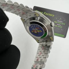 Clean廠勞力士日誌m126334-0028薄荷綠五珠鏈實拍