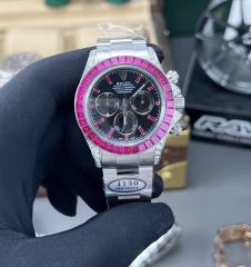 Clean廠勞力士白金地通拿鑲嵌寶石滿改案例