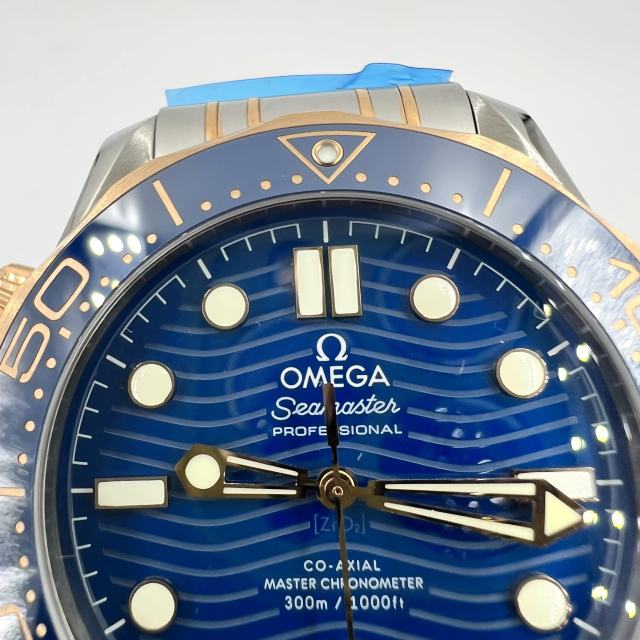 VS廠Omega海馬300玫瑰金藍盤實拍